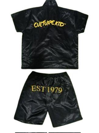 Culture Kid Black n Yellow Satin set
