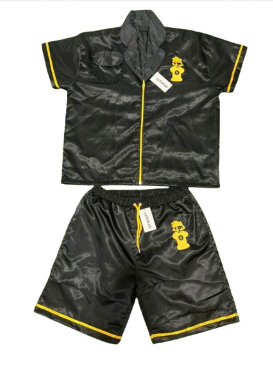 Culture Kid Black n Yellow Satin set