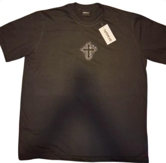 Culturekid Rhinestones Cross Tshirts