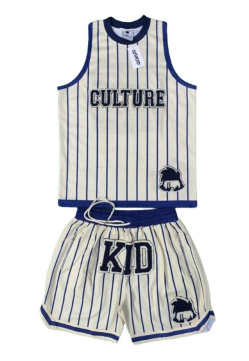 Culture Kid Chenille Pinstripe Set with matching bucket hat