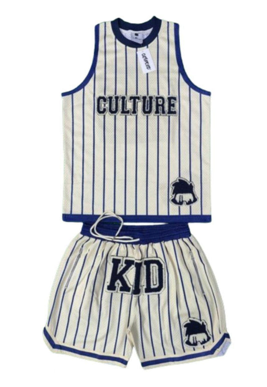 Culture Kid Chenille Pinstripe Set with matching bucket hat