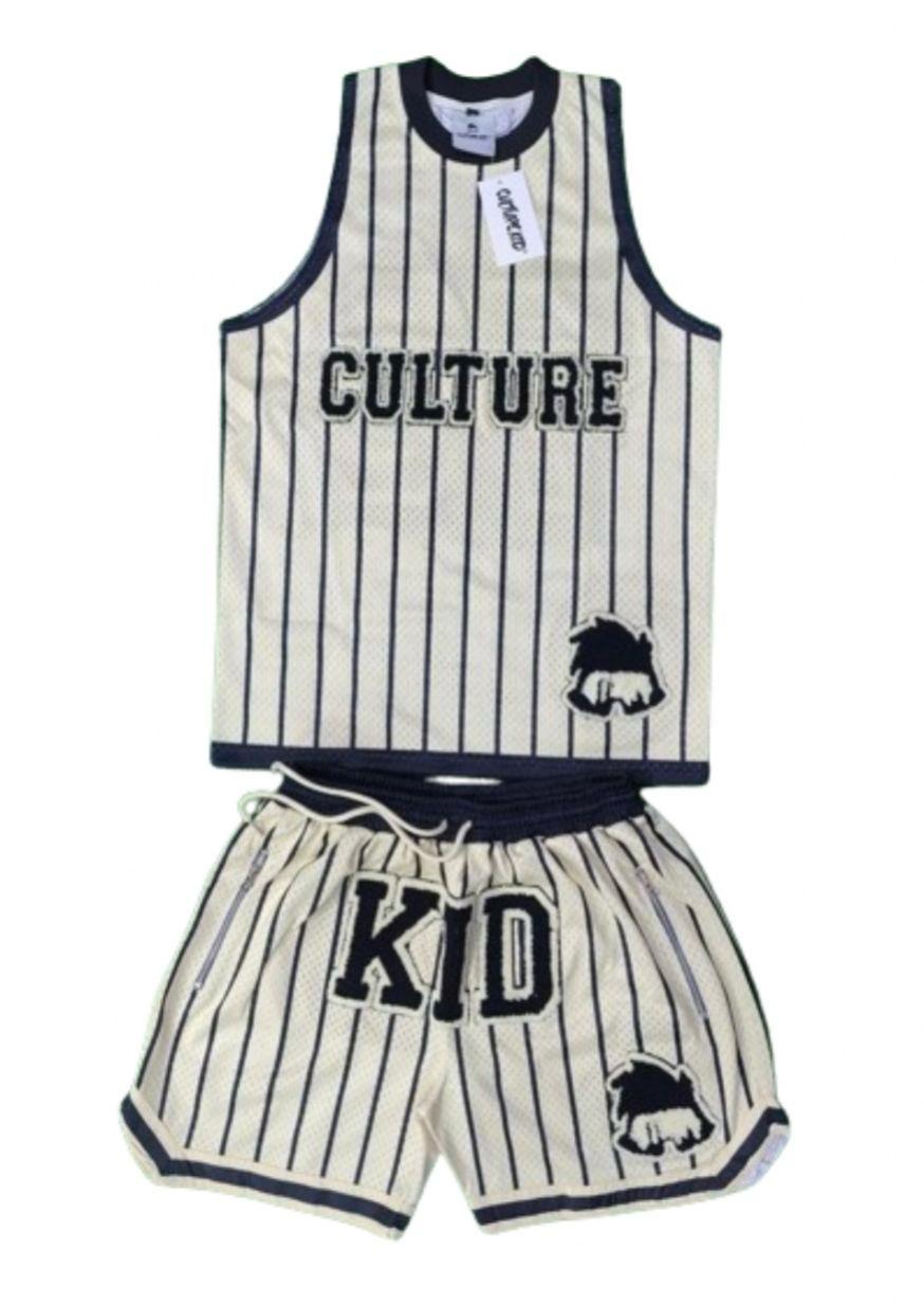 Culture Kid Chenille Pinstripe Set with matching bucket hat