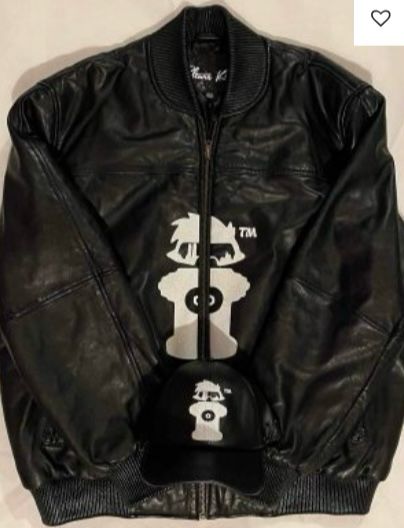 Culturekid Black Signature Pump logo Leather jacket with matching Hat